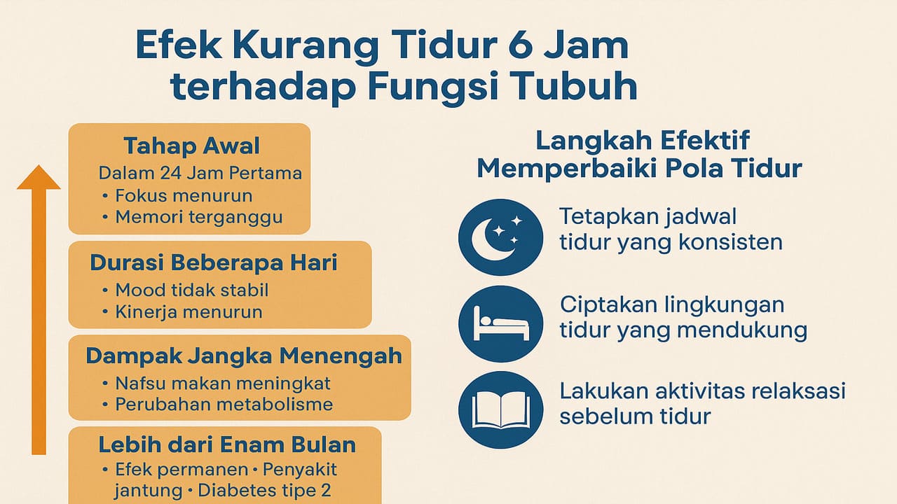 Efek Kurang Tidur 6 Jam pada Tubuh Dari Gangguan Fokus hingga Risiko Penyakit Kronis