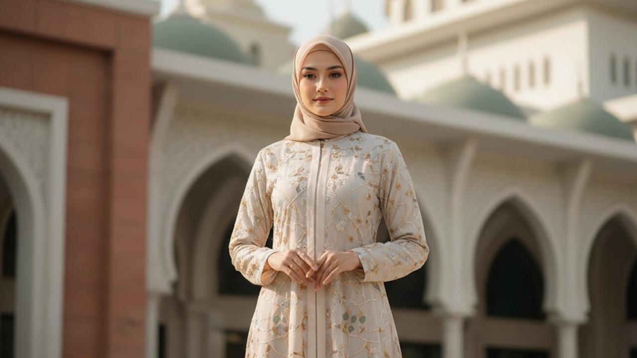 Fashion Model Gamis Abaya Bordir 2025 yang Elegan dan Stylish